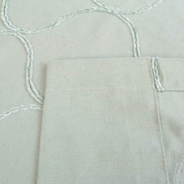 Japansk Enkel Gardin Måttbeställd Gardin Geometrisk Broderi Grön Miljöskyddande Tyg