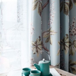 Modern Lantlig Gardin Måttbeställd Gardin Spraytryckt Mörkläggningstyg För Sovrum