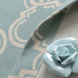 Nordisk Enkel Gardin Måttbeställd Gardin Geometriskt Tryckt Miljöskyddande Bomullstyg