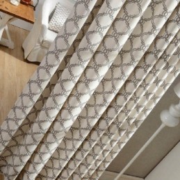 Nordisk Enkel Gardin Måttbeställd Gardin Geometriskt Tryckt Miljöskyddande Bomullstyg