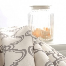 Nordisk Enkel Gardin Måttbeställd Gardin Geometriskt Tryckt Miljöskyddande Bomullstyg