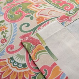 Amerikansk Antik Gardin Måttbeställd Gardin I Kontrasterande Blommönster För Sovrum