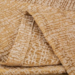 Amerikansk Abstrakt Stil, Måttbeställd Gardin, Brunt Geometriskt Mönster, Chenille- Och Jacquardtyg, Mörkläggningsgardin