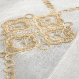 Nordiska Skira Gardiner Med Diamantmönster För Fönster, Vardagsrum Och Sovrum