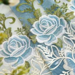 Modern Blommig Gardin Måttbeställd Gardin Tyll Fönster Transparent För Vardagsrum Sovrum