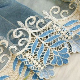 Modern Blommig Gardin Måttbeställd Gardin Tyll Fönster Transparent För Vardagsrum Sovrum