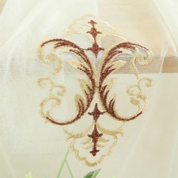 Fönsterbehandling Tyll Moderna Broderade Skira Gardiner För Vardagsrum Sovrum