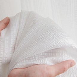 Modern Voile Tyllgardin Måttbeställd Enfärgad Vit Transparent För Vardagsrum
