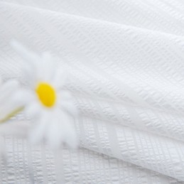 Modern Voile Tyllgardin Måttbeställd Enfärgad Vit Transparent För Vardagsrum