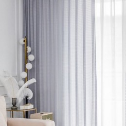 Ljusfiltrerande Gardiner Med Våffelväv Och Texturerad Fönsterbehandling För Vardagsrum