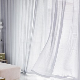 Ljusfiltrerande Gardiner Med Våffelväv Och Texturerad Fönsterbehandling För Vardagsrum