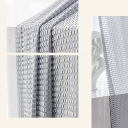 Ljusfiltrerande Gardiner Med Våffelväv Och Texturerad Fönsterbehandling För Vardagsrum