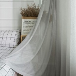 Lyxig Vit Tyllgardin, Måttbeställd, Gardin För Vardagsrum, Sovrum, Fönster, Jacquard, Transparent Gardin