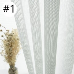 Lyxig Vit Tyllgardin, Måttbeställd, Gardin För Vardagsrum, Sovrum, Fönster, Jacquard, Transparent Gardin