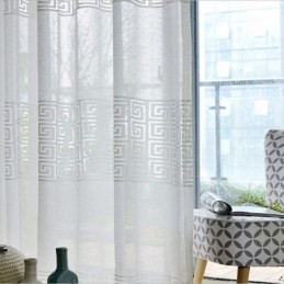 Geometriska Transparenta Gardiner För Vardagsrum Och Sovrum