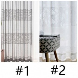 Geometriska Transparenta Gardiner För Vardagsrum Och Sovrum