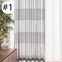 Geometriska Transparenta Gardiner För Vardagsrum Och Sovrum