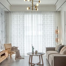 Blommiga Tyllgardiner,...