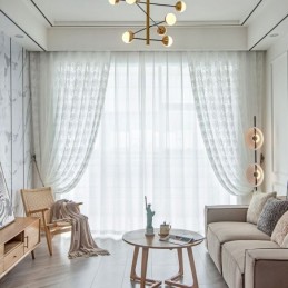Blommiga Tyllgardiner, Eleganta Vita Voilegardiner, Måttbeställda Persienner, Persienner, För Vardagsrum