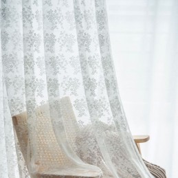 Blommiga Tyllgardiner, Eleganta Vita Voilegardiner, Måttbeställda Persienner, Persienner, För Vardagsrum