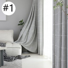 Rutiga Mörkläggningsgardiner Värmeisolerande Rumsförmörkande Draperier