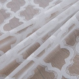 Vita Transparenta Gardiner Med Diamantmönster För Vardagsrum/Sovrum