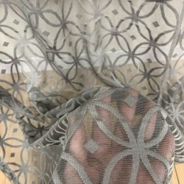 Måttbeställd Gardin I Europeisk Tyll, Grå, Transparent För Vardagsrum
