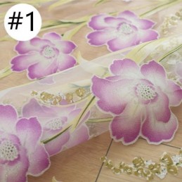 Europeisk Blommig Tyllgardin Måttbeställd I Pastoral Stil För Vardagsrum