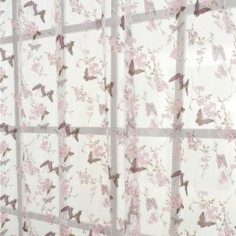 Fjärilsblommiga Tyllgardiner, Fönstergardiner, Voilegardin, Måttbeställd Gardin