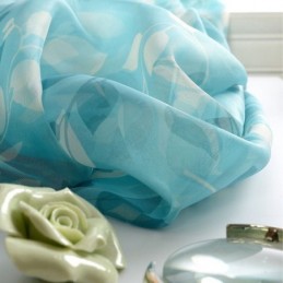 Lövtryck Halvtransparenta Gardiner För Vardagsrum/Sovrum