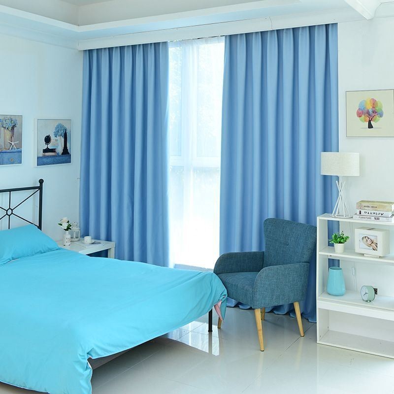 Enfärgade Mörkläggningsgardiner Värmeisolerande Draperier För Vardagsrum