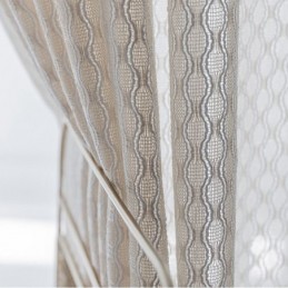 Moderna Vita Tyllgardiner Geometriska Transparenta Gardiner Måttbeställda Gardiner För Vardagsrum