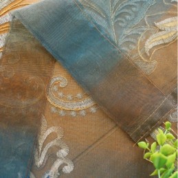 Utsökt Tyllgardin, Måttbeställd Gardin, Europeiska Broderade Blommiga Transparenta Gardiner För Rumsdekoration