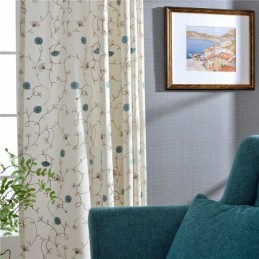 Japanska Enkel Gardiner Måttbeställda Gardiner Ny Broderi