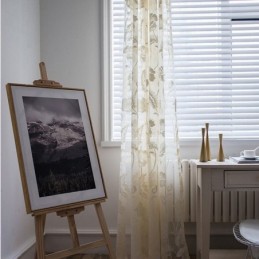 Vita, Transparenta Voilegardiner, Dekorativa Vinrankor, Broderi, Fönstergardiner För Sovrum