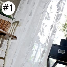 Vita, Transparenta Voilegardiner, Dekorativa Vinrankor, Broderi, Fönstergardiner För Sovrum