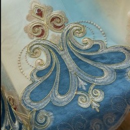 Lyxiga Transparenta Gardiner, Blombroderad Semi-Voilegardin, Måttbeställd Gardin För Sovrum