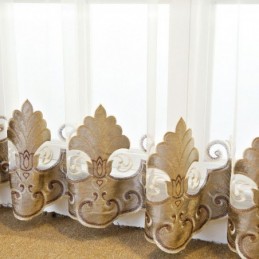 Broderad Fönstergardin, Måttbeställd, Utsökta Blommiga Transparenta Gardiner För Vardagsrum, Villahall