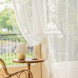 Fiskbensgardiner I Tyll För Fönster För Vardagsrum Och Sovrum