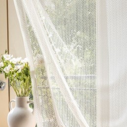 Fiskbensgardiner I Tyll För Fönster För Vardagsrum Och Sovrum