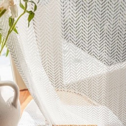 Fiskbensgardiner I Tyll För Fönster För Vardagsrum Och Sovrum