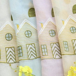 Dekorativa Fönsterskärmar Tecknade Broderade Tyllgardiner För Sovrum