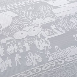 Vita Jacquardgardiner Genomskinliga Gardiner För Vardagsrum Sovrum