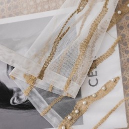 Modern Voile Tyllgardin Måttbeställd Vit Transparent Gardin För Vardagsrum/Sovrum