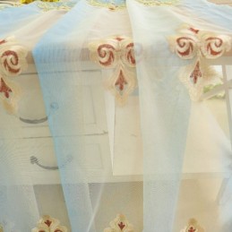 Europeiska Broderade Gardiner I Tyll För Vardagsrum, Sovrum, Villa