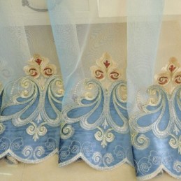 Europeiska Broderade Gardiner I Tyll För Vardagsrum, Sovrum, Villa