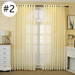 Dekorativ Fönsterskärm Broderad Skir Gardin Måttbeställd Gardin För Vardagsrum