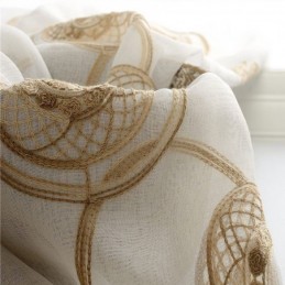 Cirkelbroderi Skira Gardiner För Vardagsrum/Sovrum