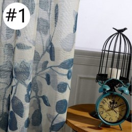 Lövtryckt Gardin Måttbeställd Gardin Tyll Transparent För Vardagsrum/Sovrum