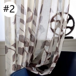 Lövtryckt Gardin Måttbeställd Gardin Tyll Transparent För Vardagsrum/Sovrum